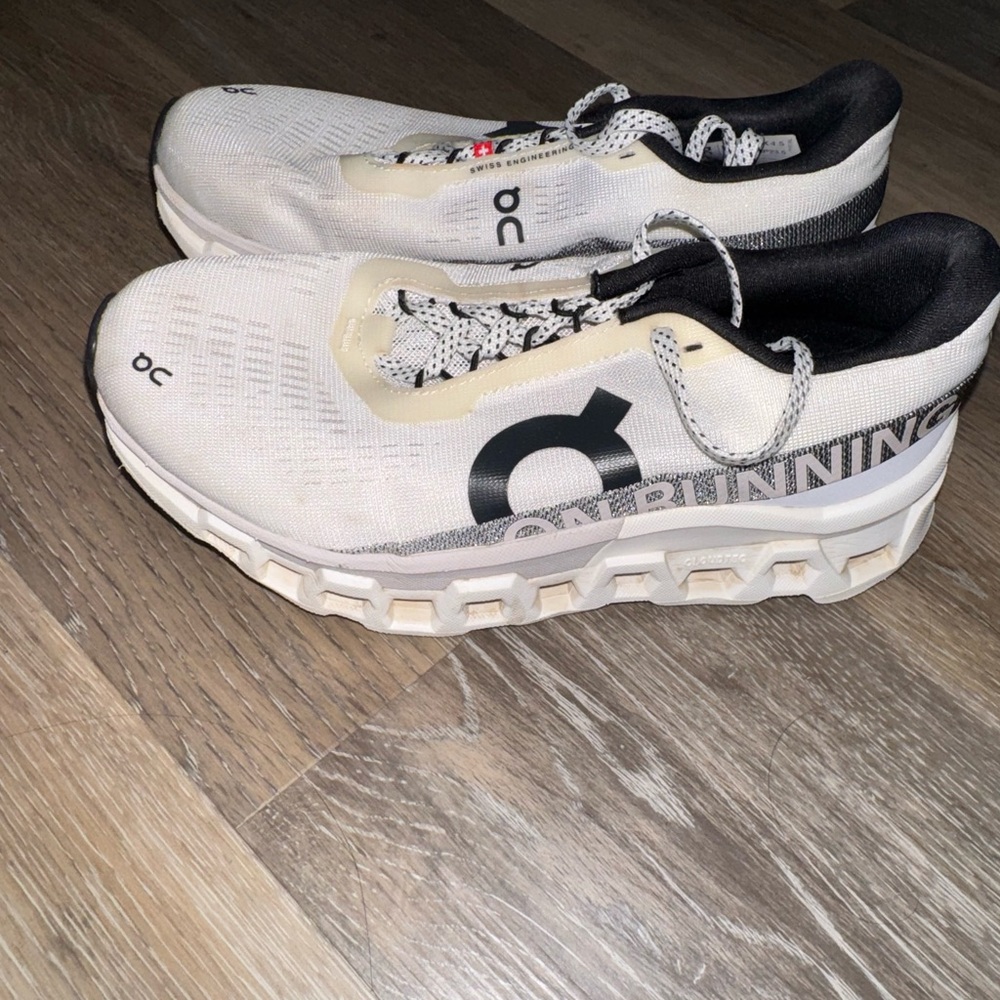 On Running Black and White Athletic Shoes